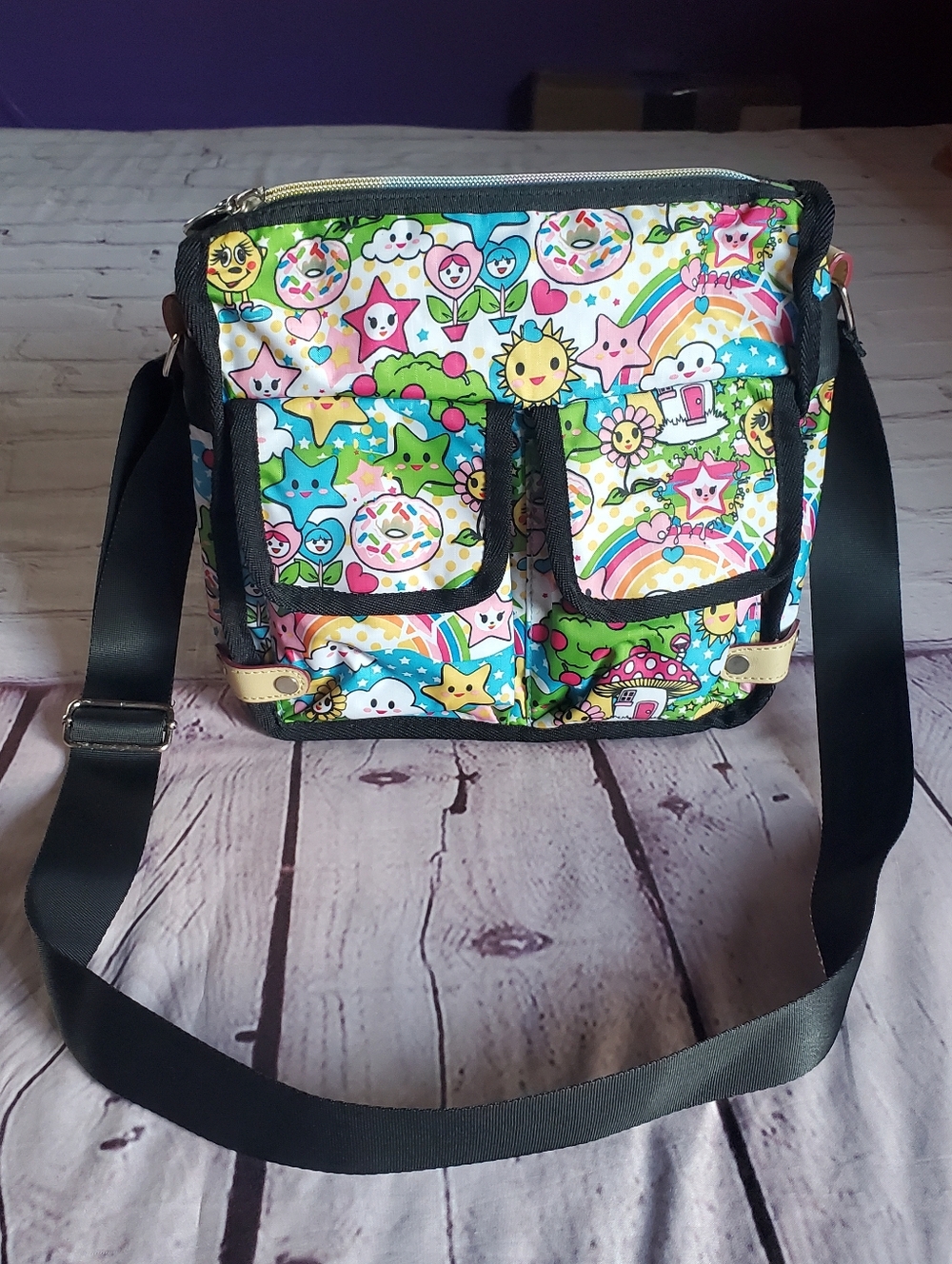 Nordstrom Stars Sun Donuts Multi-Color Crossbody Purse Playful Summer School